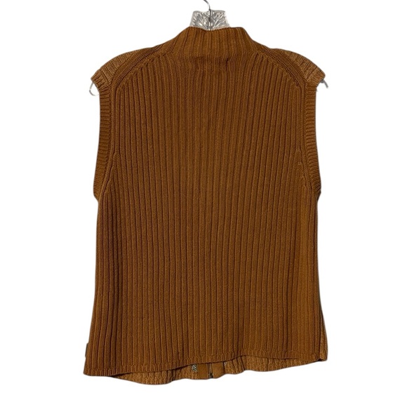 Vintage Woolrich Forest Sweater Vest L Camel Green Leaves Indi Granola Girl boho - Picture 4 of 9